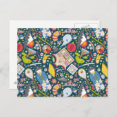 Japans naadloos patroon briefkaart (Voorkant / Achterkant)