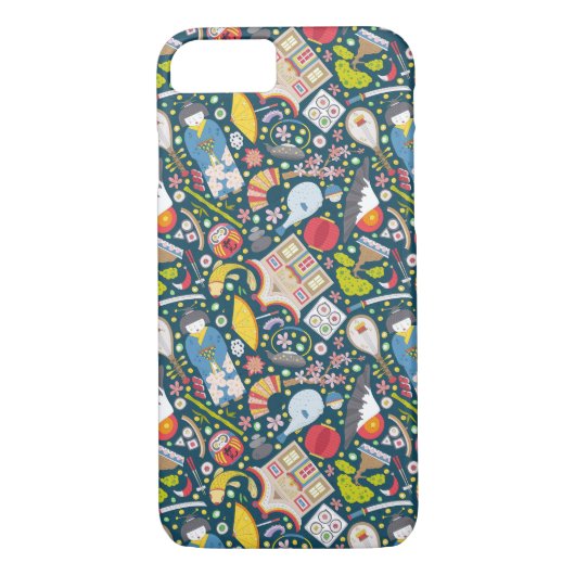 Japans naadloos patroon Case-Mate iPhone case (Achterkant)