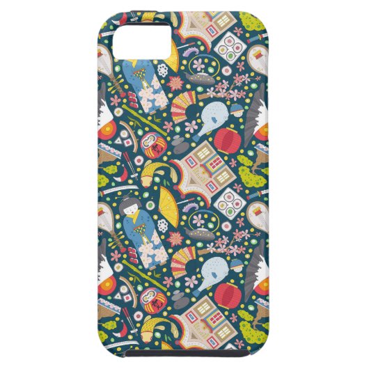 Japans naadloos patroon Case-Mate iPhone case (Achterkant)
