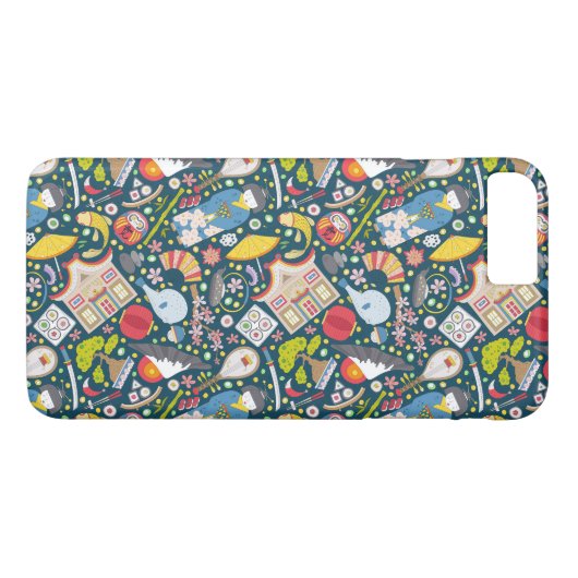 Japans naadloos patroon Case-Mate iPhone case (Achterkant (Horizontaal))