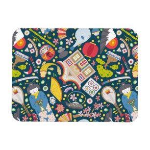 Japans naadloos patroon magneet