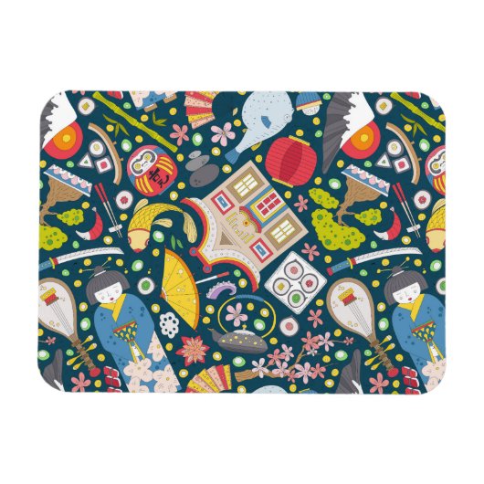 Japans naadloos patroon magneet (Horizontaal)