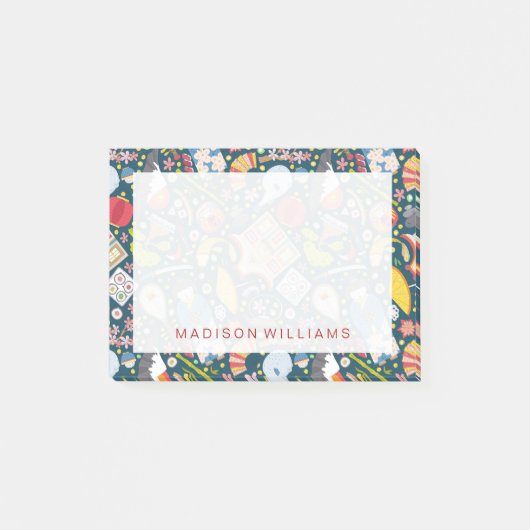 Japans naadloos patroon post-it® notes (Voorkant)