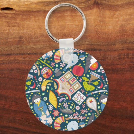 Japans naadloos patroon sleutelhanger (Voorkant)