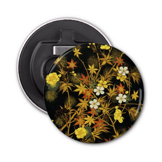Japans najaar laat Antiek rijke klassieke kunst ac Button Flesopener (Voorkant)