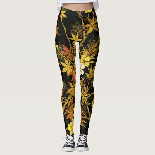 Japans najaar laat Antiek rijke klassieke kunst ac Leggings (Voorkant)