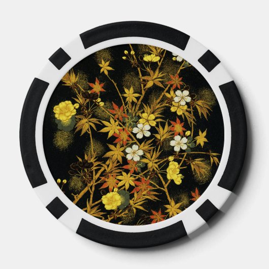 Japans najaar laat Antiek rijke klassieke kunst ac Poker Chips (Achterkant)