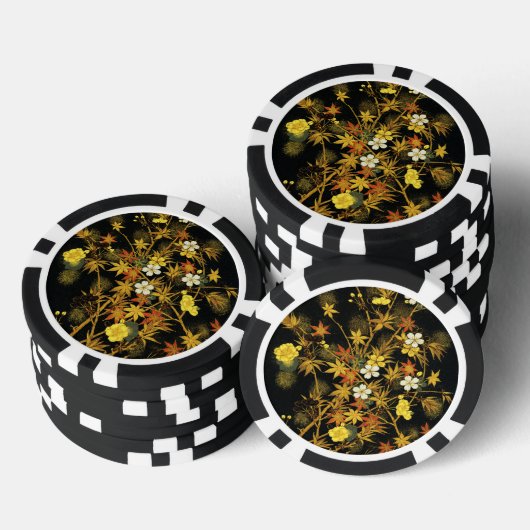 Japans najaar laat Antiek rijke klassieke kunst ac Poker Chips (Opstapeling)