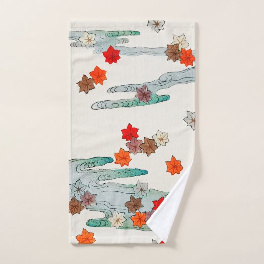 Japans najaar verlaat traditioneel patroon Bad Handdoek (Handdoek)