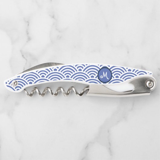 Japans Nami Wave Patroon en Monogram Kurkentrekker (Achterkant)