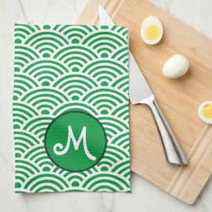Japans Nami Wave Pattern en Monogram Theedoek
