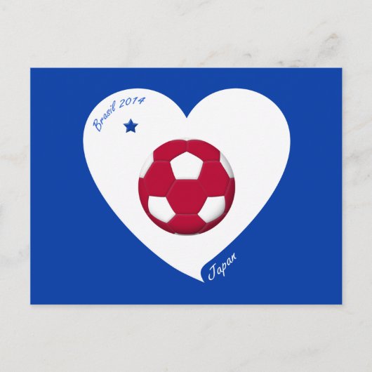 Japans nationaal voetbalteam Japan 2014 Nippon Briefkaart (Voorkant)