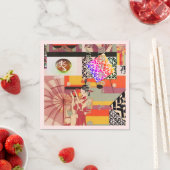 Japans neo- Art Deco Collage "Geen geschiedenis" Servet (Insitu)