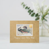 Japans Nieuwjaar Dragon Holiday Briefkaart (Staand voorkant)