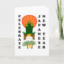 Japans nieuwjaar feestdagen kaart