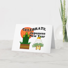 Japans nieuwjaar feestdagen kaart