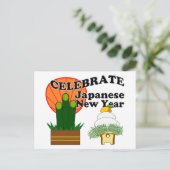 Japans nieuwjaar feestdagenkaart (Staand voorkant)