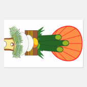 Japans nieuwjaar rechthoekige sticker (Voorkant)