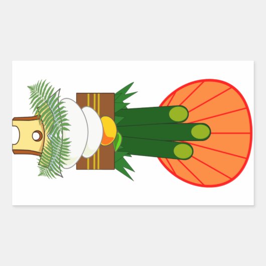 Japans nieuwjaar rechthoekige sticker (Voorkant)