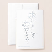 Japans Nieuwjaar - rollende sneeuwballen - zilver Folie Kaarten (Met envelop)