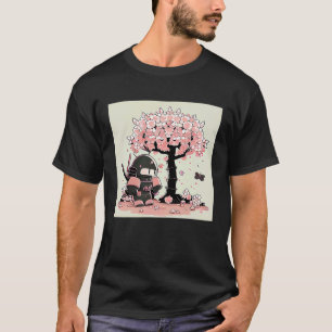 Japans Ninja-zwaardvechter Cherry blossom tree but T-shirt