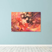 Japans Noh Masker Fantasy Kunst Canvas Afdruk (Insitu (Houten vloer))