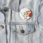 Japans noordpoolstrijder met Samurai-zwaard Ronde Button 5,7 Cm (In situ)