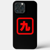 Japans nummer negen 九 Kyu 】 Kanji Case-Mate iPhone Case (Achterkant)