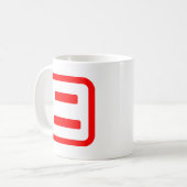 Japans nummer twee 二 【 Ni 】 Kanji Koffiemok (Voorkant links)