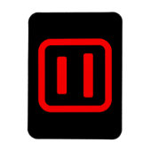 Japans nummer twee 二 【 Ni 】 Kanji Magneet (Verticaal)