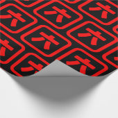 Japans nummer zes 六 【 Roku 】 Kanji Cadeaupapier (Hoek)