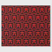 Japans nummer zes 六 【 Roku 】 Kanji Cadeaupapier (Vlak)