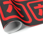 Japans nummer zes 六 【 Roku 】 Kanji Cadeaupapier (Rol Hoek)