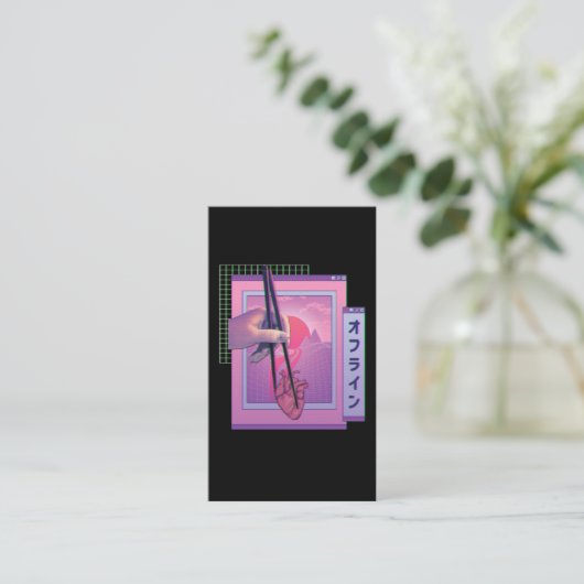 Japans offline dampvormig esthetisch hart visitekaartje (Staand voorkant)