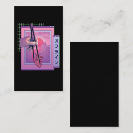 Japans offline dampvormig esthetisch hart visitekaartje (Voorkant / Achterkant)