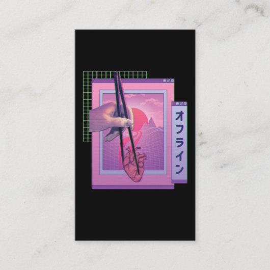 Japans offline dampvormig esthetisch hart visitekaartje (Voorkant)