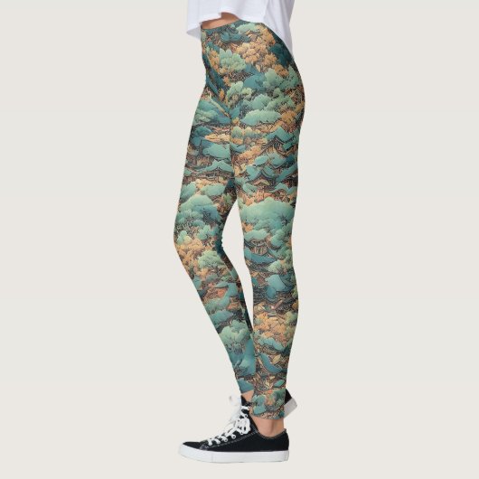 Japans olieverschilderij leggings (Links)