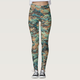 Japans olieverschilderij leggings