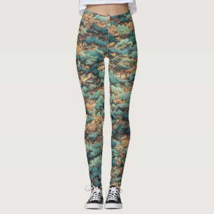Japans olieverschilderij leggings