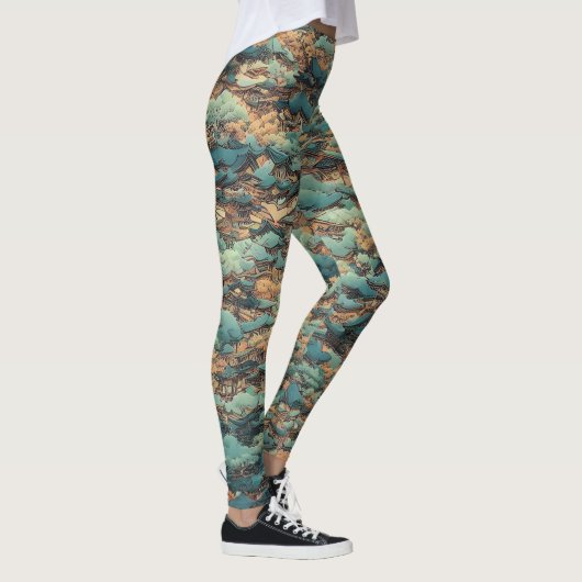 Japans olieverschilderij leggings (Rechts)