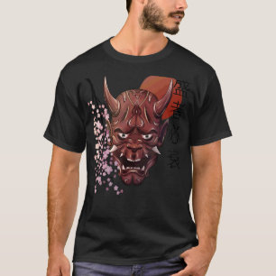 Japans Oni Demon-masker kanji Samurai Oni T-shirt