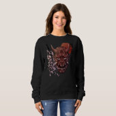 Japans Oni Demon-masker kanji Samurai Oni Trui (Voorkant volledig)