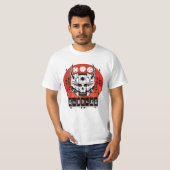 Japans Oni-maskerontwerp T-shirt (Voorkant volledig)