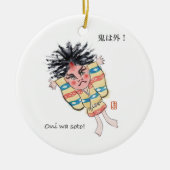 Japans Oni was Soto! Keramisch Ornament (Voorkant)