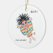 Japans Oni was Soto! Keramisch Ornament (Links)