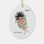Japans Oni was Soto! Keramisch Ornament (Rechts)