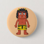 Japans Oni Yokai Ronde Button 5,7 Cm (Voorkant)
