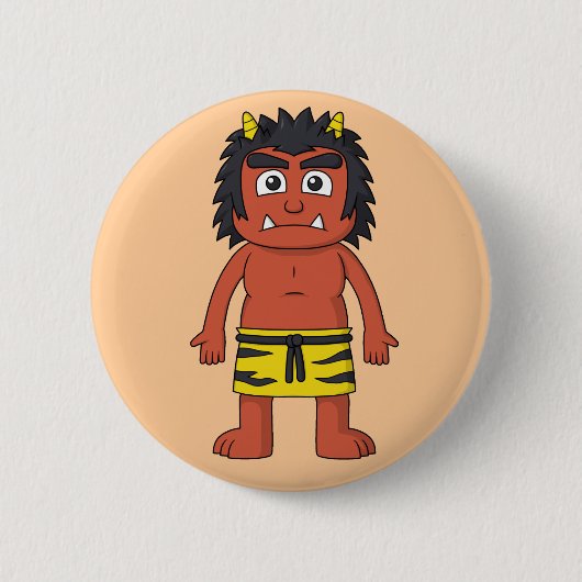 Japans Oni Yokai Ronde Button 5,7 Cm (Voorkant)