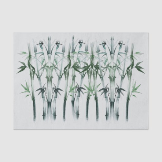 Japans ontkoppelingspagina - Groen Bamboonpatroon Tissuepapier (Voorkant)