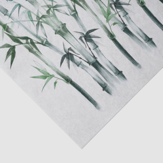 Japans ontkoppelingspagina - Groen Bamboonpatroon Tissuepapier (Detail)